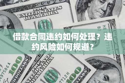 武汉借款合同违约如何处理？违约风险如何规避？