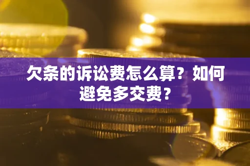 武汉欠条的诉讼费怎么算？如何避免多交费？