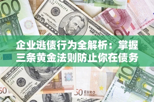 武汉企业逃债行为全解析：掌握三条黄金法则防止你在债务乱局中“踩雷”